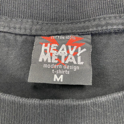 古着 used　HEAVY METAL　半袖デザインプリントTシャツ　赤ちゃん　装飾品　ロックT　クルーネック　黒　Mサイズ