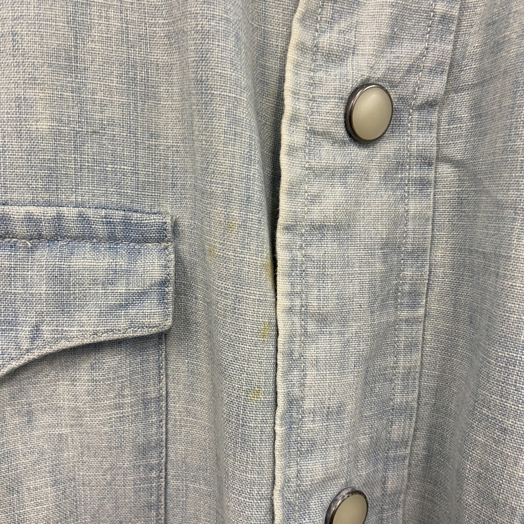 90s　Polo Ralph Lauren　ポロラルフローレン　長袖シャンブレーシャツ　デニムシャツ　ヴィンテージ　インディゴ　Mサイズ