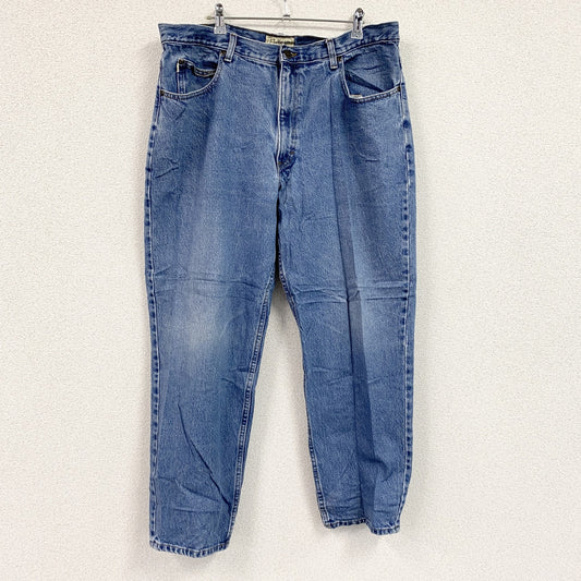 L.L.Bean　エルエルビーン　デニムパンツ/ジーンズ　ジップフライ　革パッチ　縦落ち　インディゴ　W38サイズ