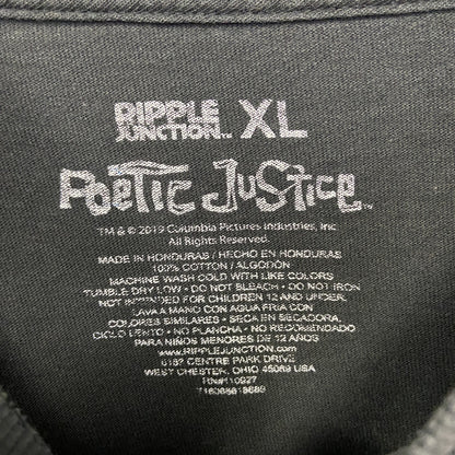 POETIC JUSTICE　2PAC　半袖プリントTシャツ　カジュアル　クルーネック　レトロデザイン　黒　XLサイズ
