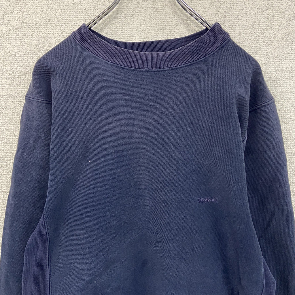 90s　OSHKOSH　オシュコシュ　リバースウィーブタイプ　スウェット/トレーナー　ヴィンテージ　ナス紺　ネイビー