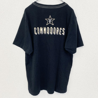 古着 used　COLOSSEUM　半袖カレッジプリントTシャツ　ヴァンダービルド大学　クルーネック　カジュアル　黒　Lサイズ