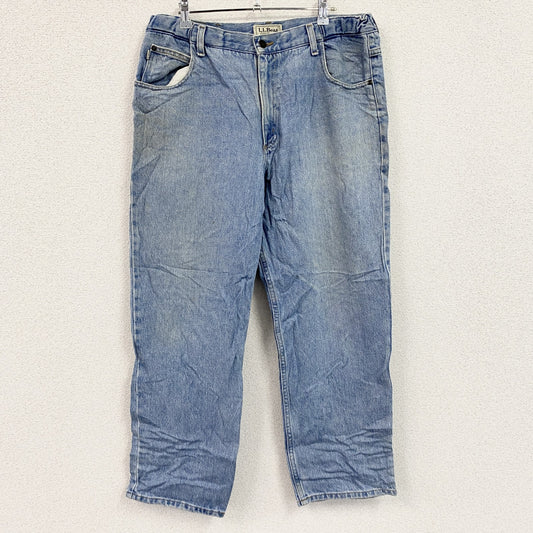 L.L.Bean　エルエルビーン　デニムパンツ/ジーンズ　ジップフライ　革パッチ　インディゴ　W35サイズ