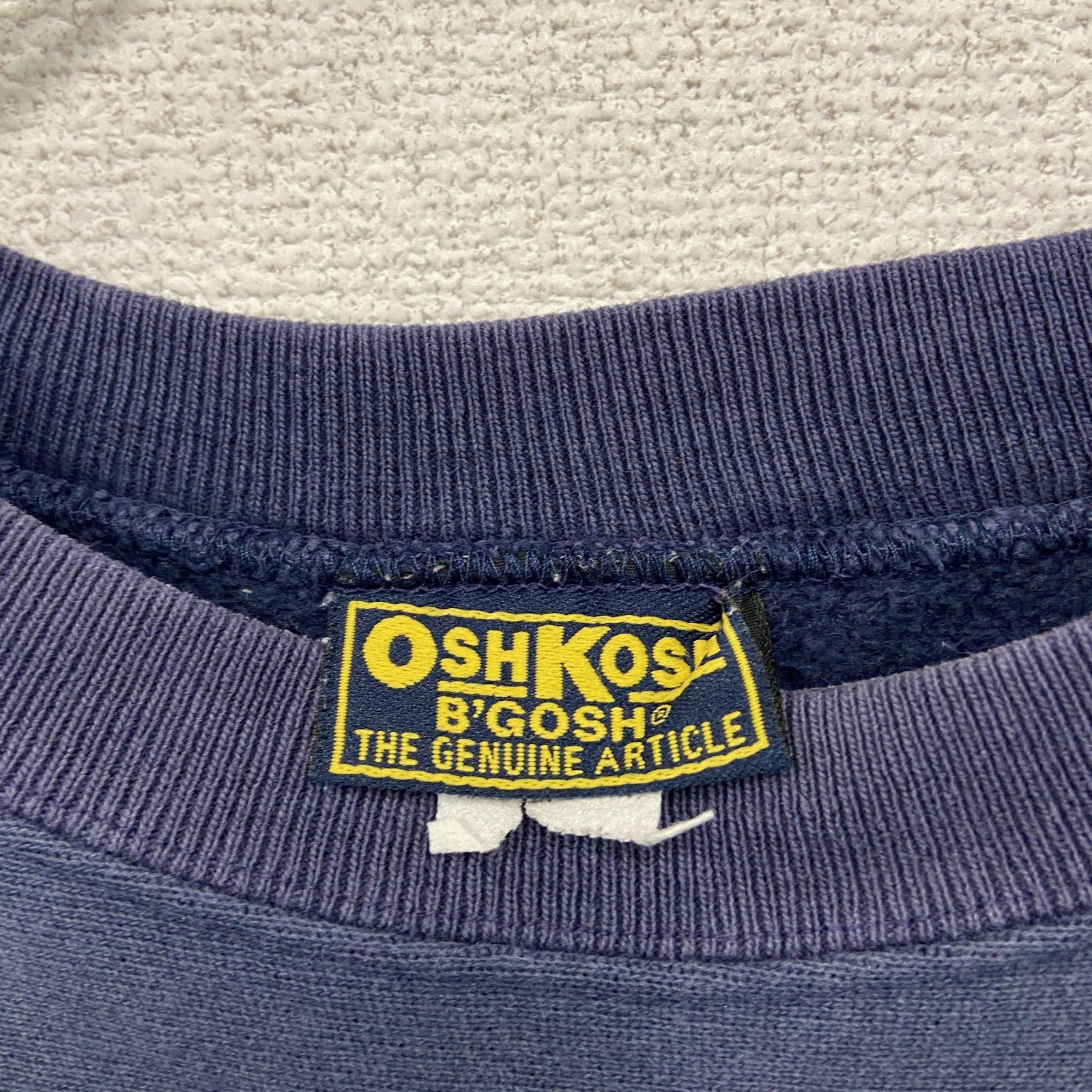 90s　OSHKOSH　オシュコシュ　リバースウィーブタイプ　スウェット/トレーナー　ヴィンテージ　ナス紺　ネイビー