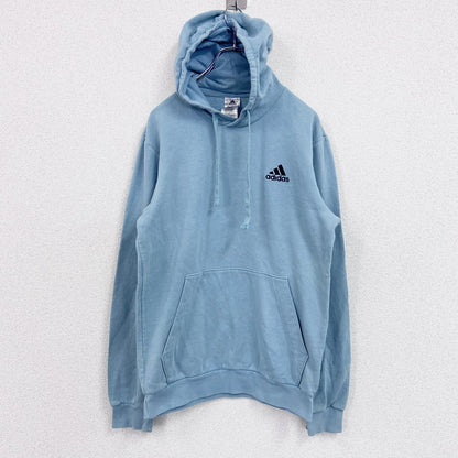 adidas　アディダス　スウェットパーカー/フーディー　パフォーマンスロゴ　水色　ブルー　Sサイズ
