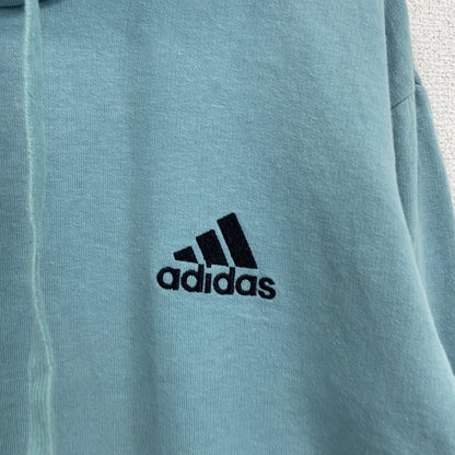 adidas　アディダス　スウェットパーカー/フーディー　パフォーマンスロゴ　水色　ブルー　Sサイズ