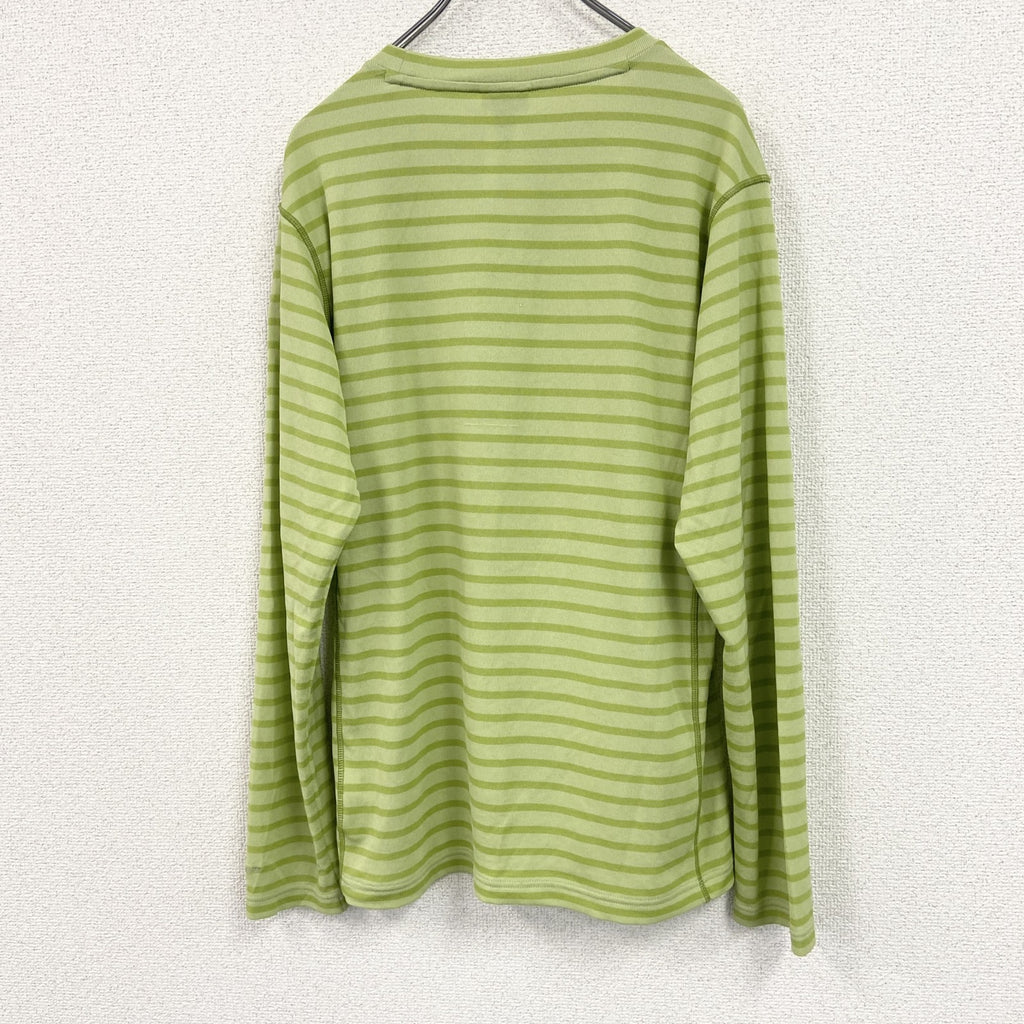 Marmot　マーモット　長袖Tシャツ/ロンT　ボーダー柄　緑　グリーン　XLサイズ