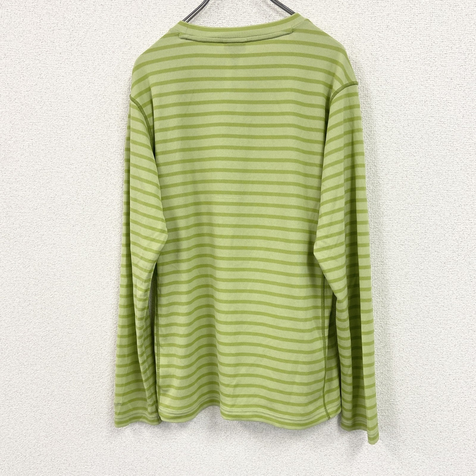 Marmot　マーモット　長袖Tシャツ/ロンT　ボーダー柄　緑　グリーン　XLサイズ