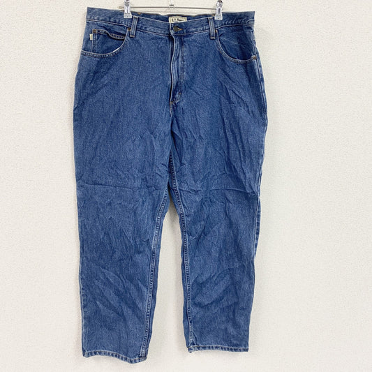 L.L.Bean　エルエルビーン　デニムパンツ/ジーンズ　ジップフライ　革パッチ　インディゴ　W40サイズ