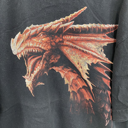 ～00s　SPIRAL　スパイラル　半袖プリントTシャツ　ドラゴン　ヴィンテージ　黒　ブラック　Lサイズ