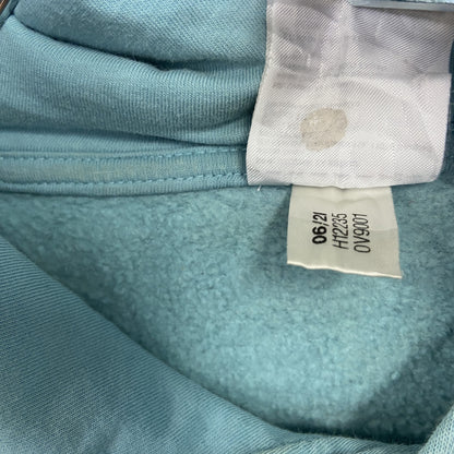 adidas　アディダス　スウェットパーカー/フーディー　パフォーマンスロゴ　水色　ブルー　Sサイズ