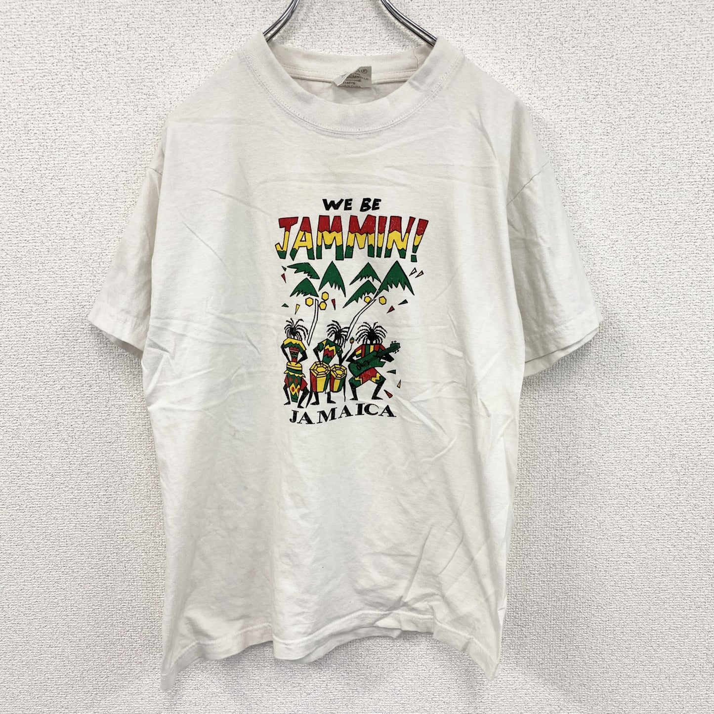 90s～　TROPIC TEE　半袖プリントTシャツ　JAMAICA　ヴィンテージ　白　ホワイト　Lサイズ