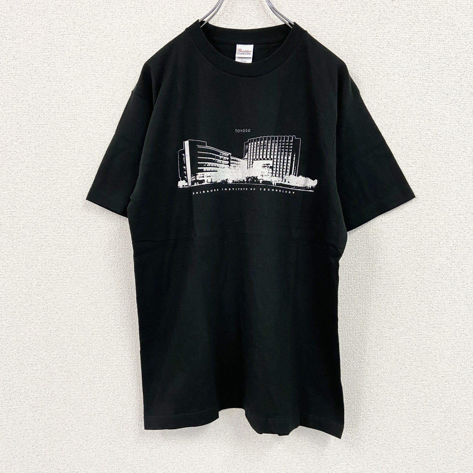 Print Star　半袖プリントアートTシャツ　豊洲　黒　ブラック　Lサイズ　