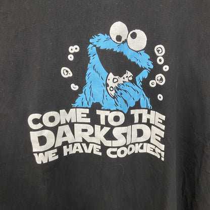 古着 used　SO101　半袖プリントTシャツ　ビッグT　セサミストリート　クッキーモンスター　クルーネック　黒　XLサイズ