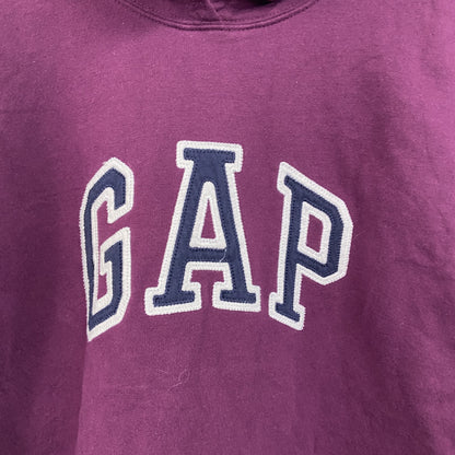 GAP　ギャップ　スウェットパーカー/フーディー　デカロゴ　ボルドー　XLサイズ