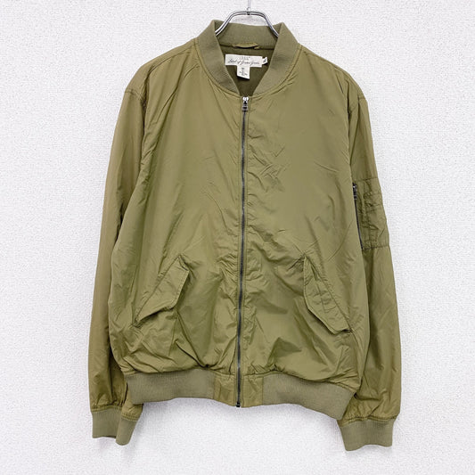 H&M L.O.G.G.　エイチアンドエム　MA-1　ボンバージャケット　ブルゾン　オリーブグリーン　Lサイズ
