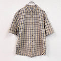 Carhartt　カーハート　半袖ボタンダウンシャツ　チェック柄　茶色　ブラウン　Lサイズ