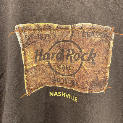 Hard Rock CAFE　ハードロックカフェ　半袖プリントTシャツ　茶色　ブラウン　Mサイズ