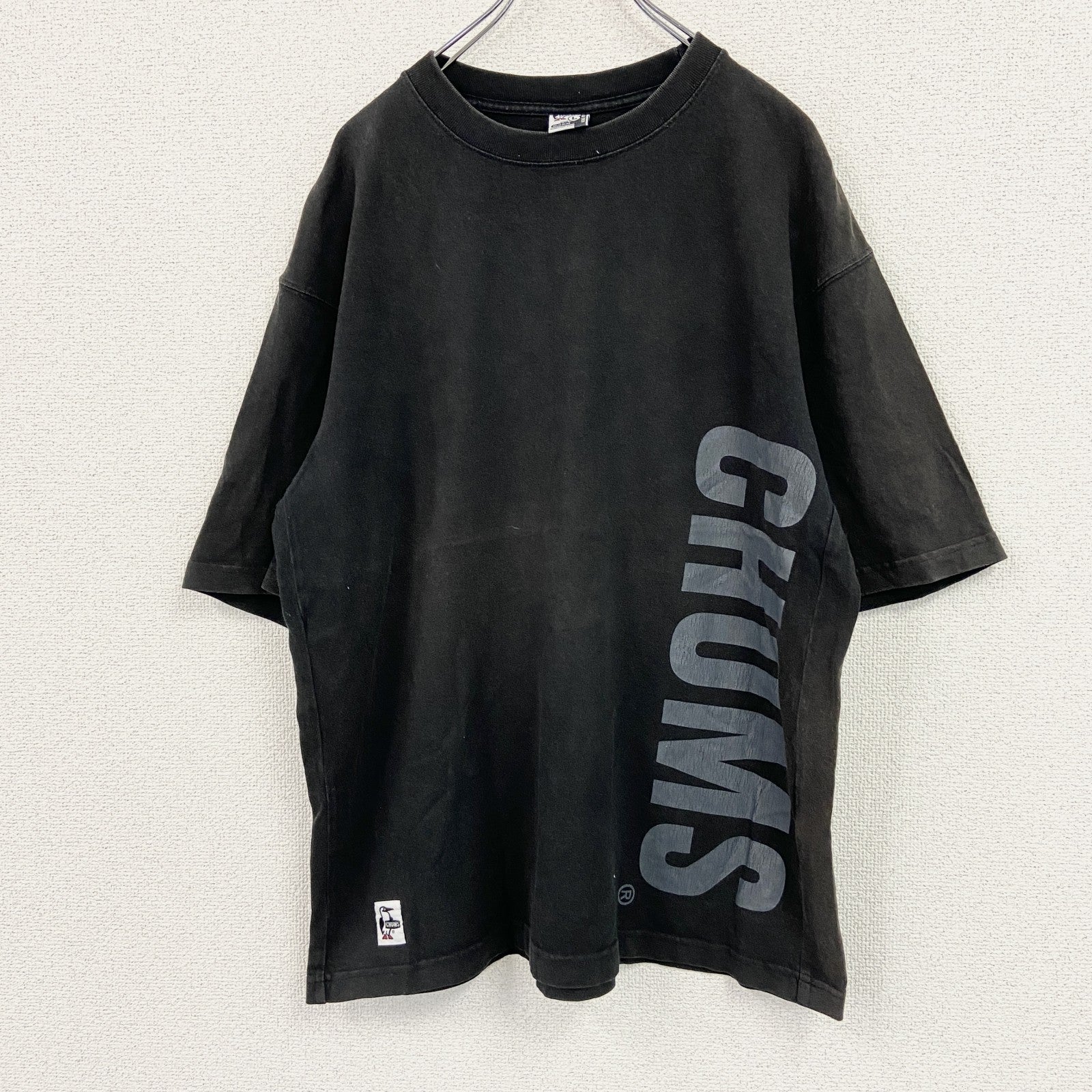 CHUMS　チャムス　半袖プリントTシャツ　黒　ブラック　Lサイズ