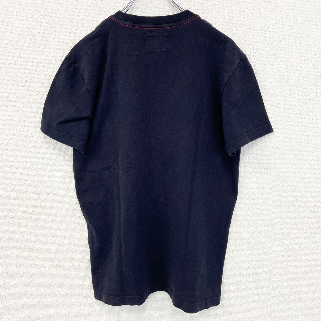 古着 used　ARMANI JEANS アルマーニ ジーンズ　半袖プリントTシャツ　カジュアル　クルーネック　黒　XSサイズ