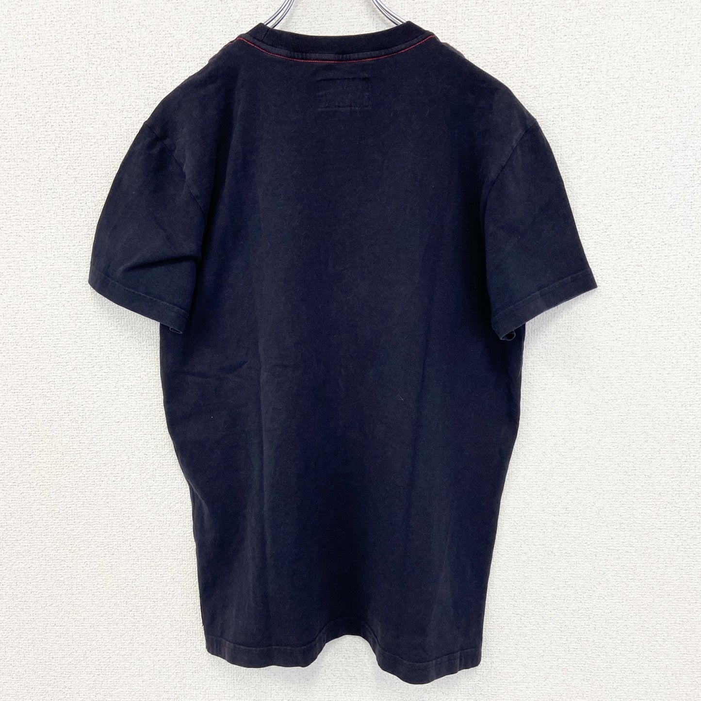 古着 used　ARMANI JEANS アルマーニ ジーンズ　半袖プリントTシャツ　カジュアル　クルーネック　黒　XSサイズ