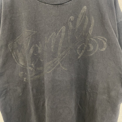 古着 used　FAMOUS STARS&STRAPS　半袖ダメージプリントTシャツ　クルーネック　カジュアル　黒　Lサイズ