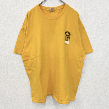 古着 used　GILDAN ギルダン　半袖プリントTシャツ　ビッグT　MIZZZOU.　クルーネック　黄色　イエロー　XLサイズ