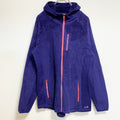 古着 used　C9　Champion　チャンピオン　長袖ポイントプリントフリースジャケット　青　ビックシルエット　XLサイズ
