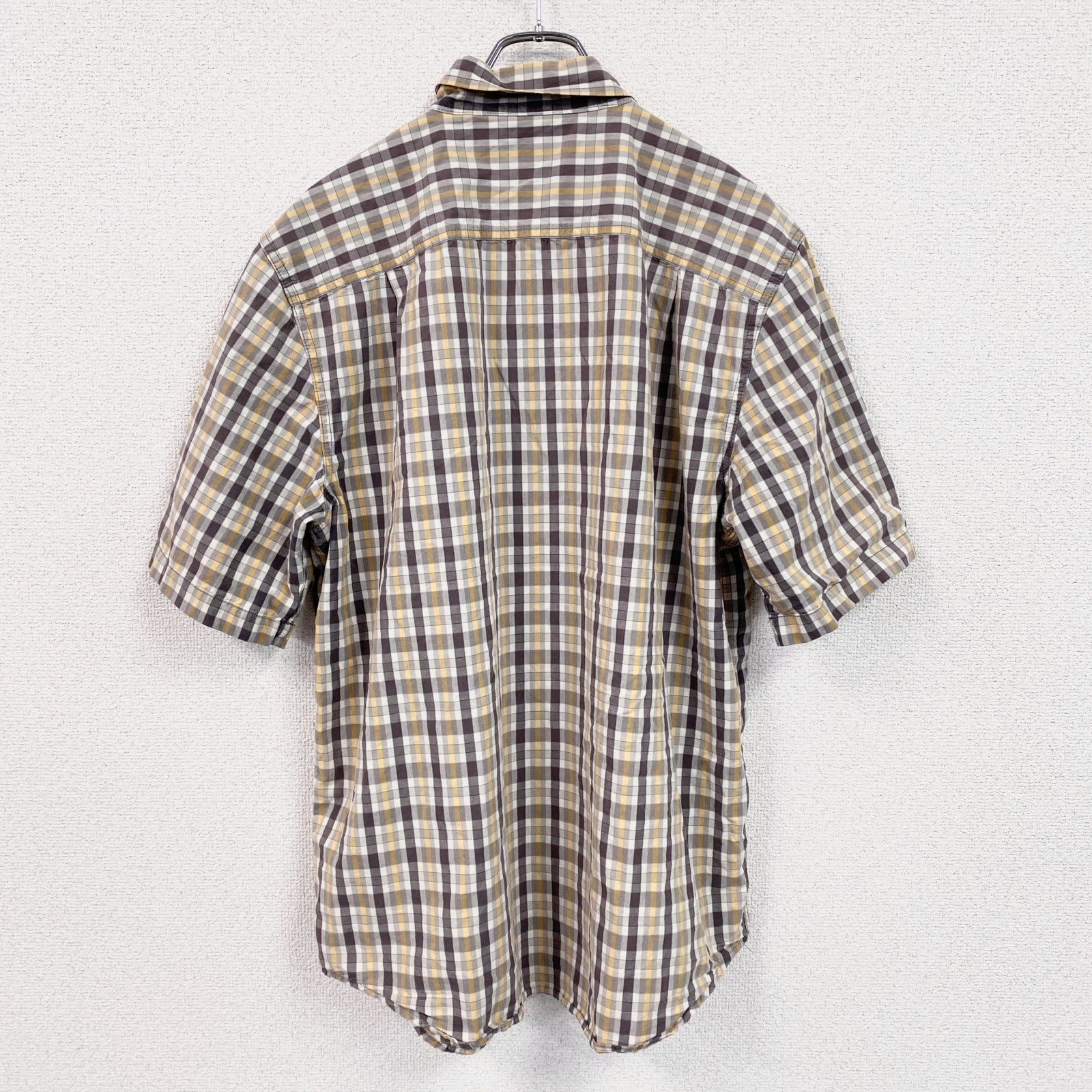 Carhartt　カーハート　半袖ボタンダウンシャツ　チェック柄　茶色　ブラウン　Lサイズ