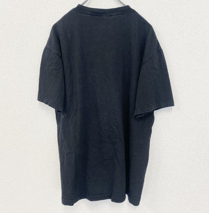 古着 used　FAMOUS STARS&STRAPS　半袖ダメージプリントTシャツ　クルーネック　カジュアル　黒　Lサイズ