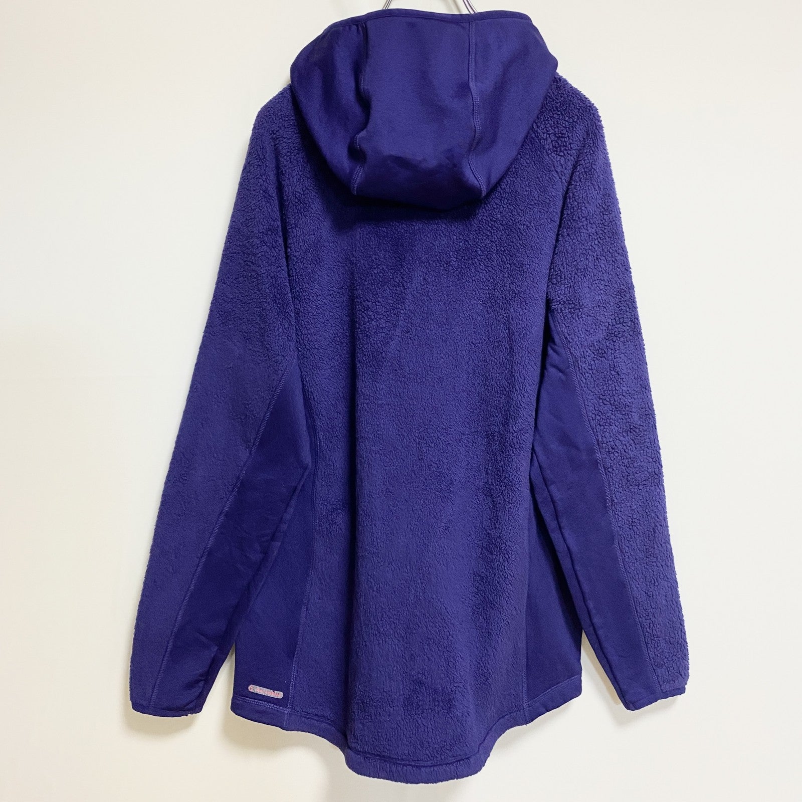 古着 used　C9　Champion　チャンピオン　長袖ポイントプリントフリースジャケット　青　ビックシルエット　XLサイズ