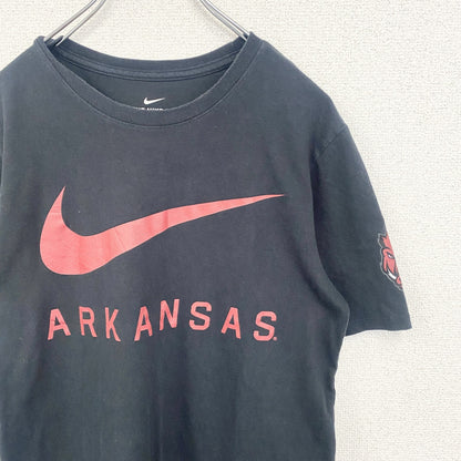 古着 used NIKE ナイキ　半袖プリントTシャツ　クルーネック　スウッシュロゴ　DRI-FIT　黒　ブラック　Sサイズ