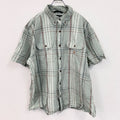 Carhartt　カーハート　半袖ボタンダウンシャツ　ダブルポケット　チェック柄　緑　グリーン　2XLサイズ