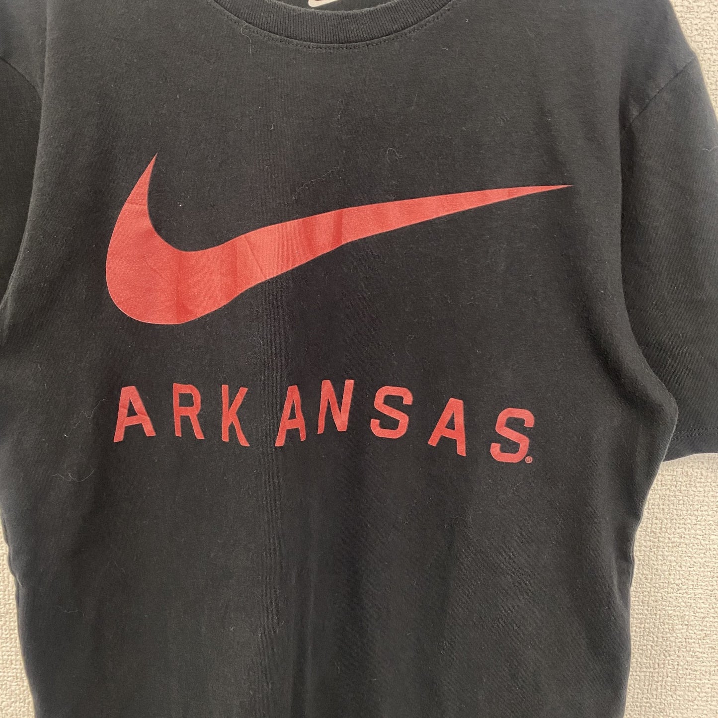古着 used NIKE ナイキ　半袖プリントTシャツ　クルーネック　スウッシュロゴ　DRI-FIT　黒　ブラック　Sサイズ