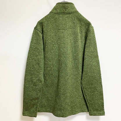 古着 used　BEVERLY HILLS POLOCLUB　長袖ワンポイント刺繍フリースジャケット　緑　グリーン　Mサイズ