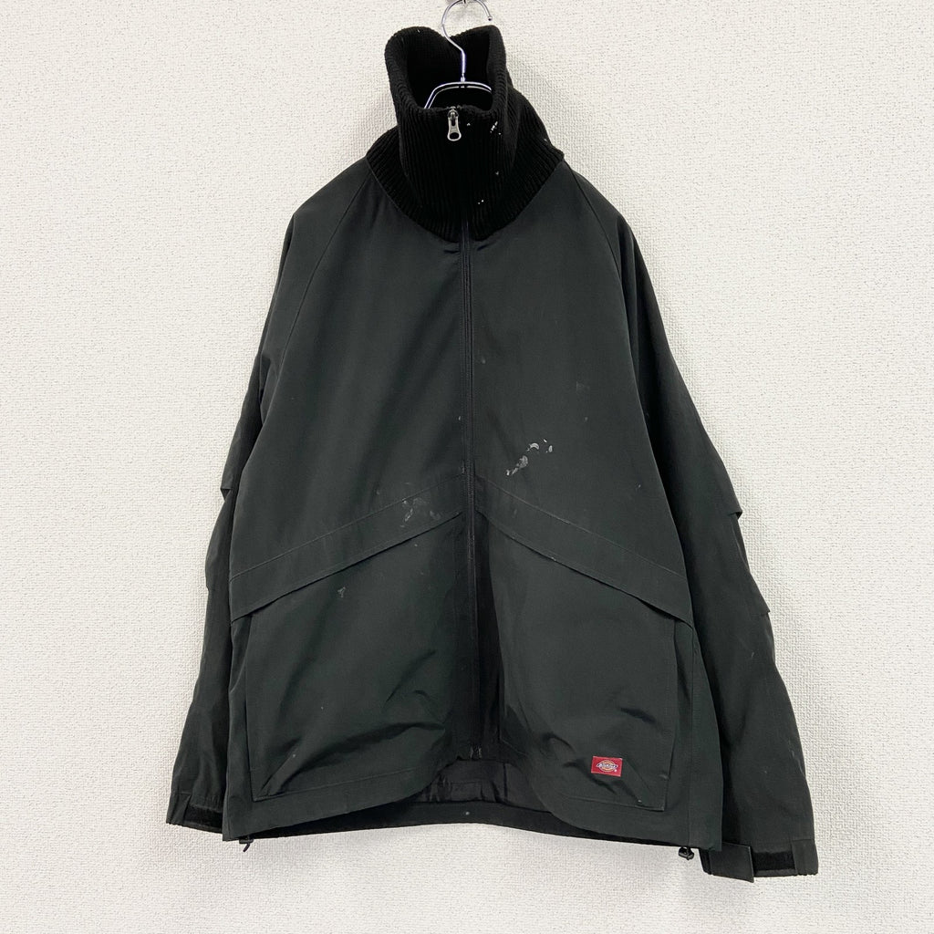 Dickies　ディッキーズ　リブカラーブルゾン　ラグランスリーブ　ハイネック　黒　ブラック　Mサイズ