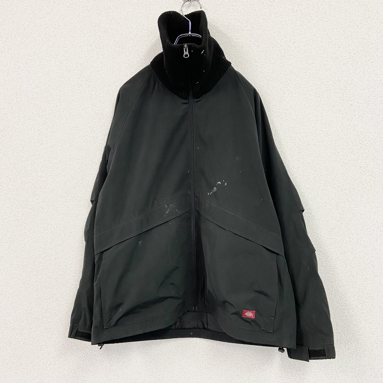 Dickies　ディッキーズ　リブカラーブルゾン　ラグランスリーブ　ハイネック　黒　ブラック　Mサイズ
