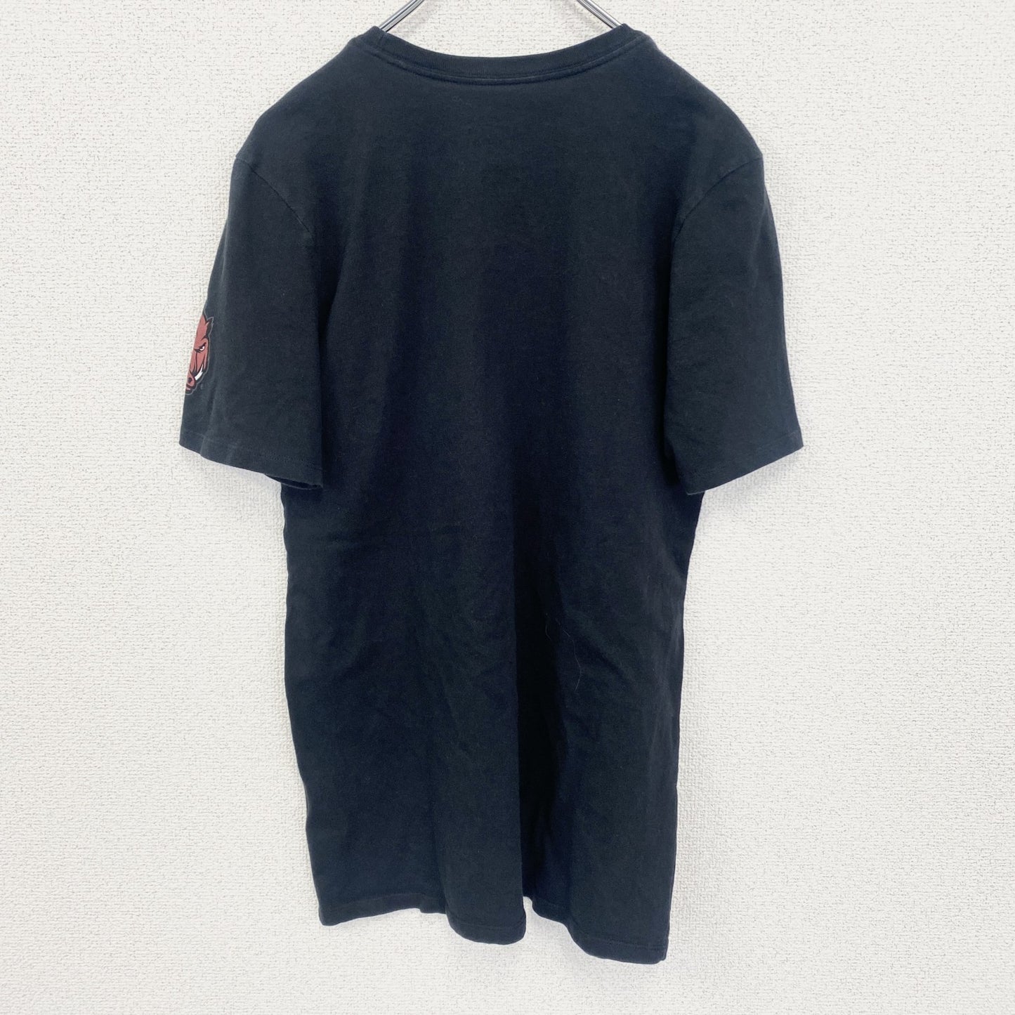 古着 used NIKE ナイキ　半袖プリントTシャツ　クルーネック　スウッシュロゴ　DRI-FIT　黒　ブラック　Sサイズ