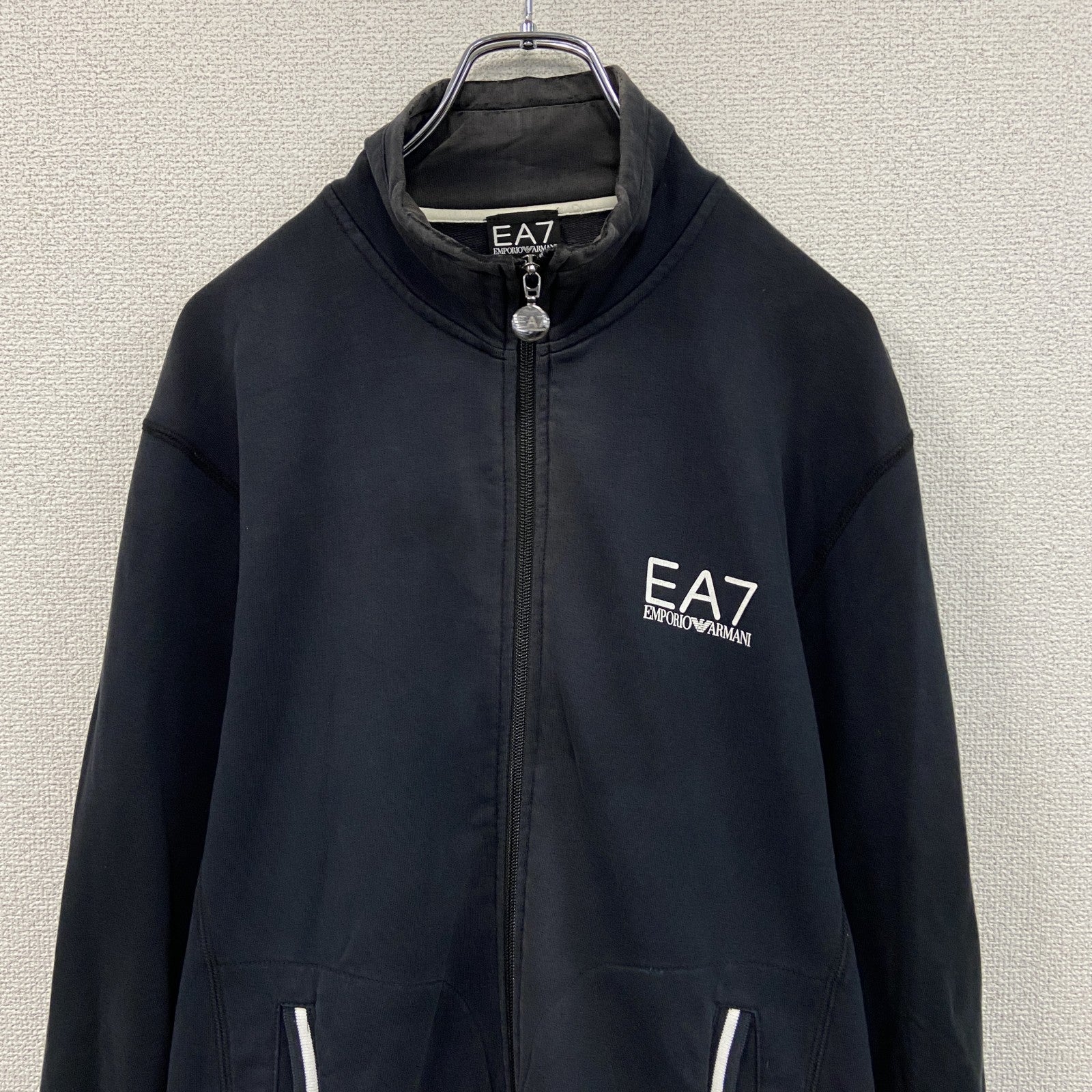 EMPORIO ARMANI　エンポリオアルマーニ　フルジップスウェットジャケット　トラックジャケット/ジャージ　フェード　黒　ブラック　