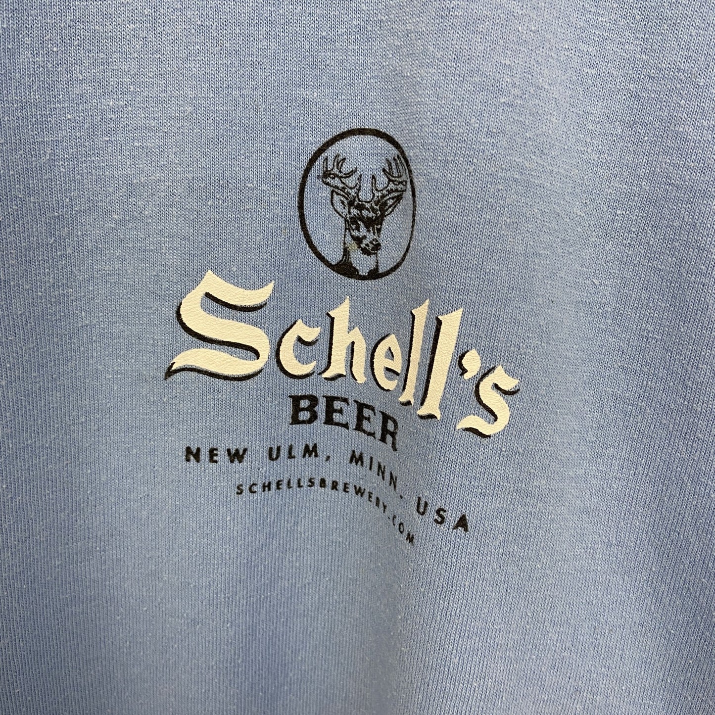 古着 used　PORT＆COMPANY　半袖プリントTシャツ　Bavarian Blast　クルーネック　ブルー　青　XLサイズ