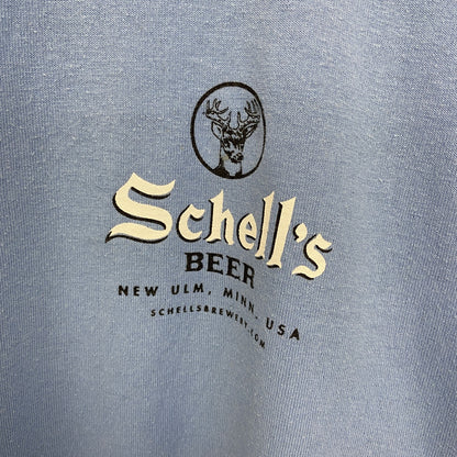 古着 used　PORT＆COMPANY　半袖プリントTシャツ　Bavarian Blast　クルーネック　ブルー　青　XLサイズ