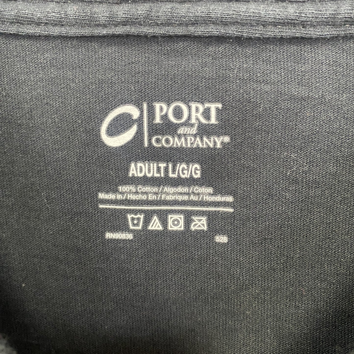 古着 used　PORT&COMPANY　半袖プリントTシャツ　Mad‘s Last Nerve　クルーネック　黒　Lサイズ