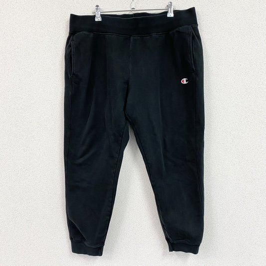 Champion　チャンピオン　リバースウィーブ　スウェットパンツ　刺繍ロゴ　ヘビーウエイト　現行　黒　ブラック　2XLサイズ