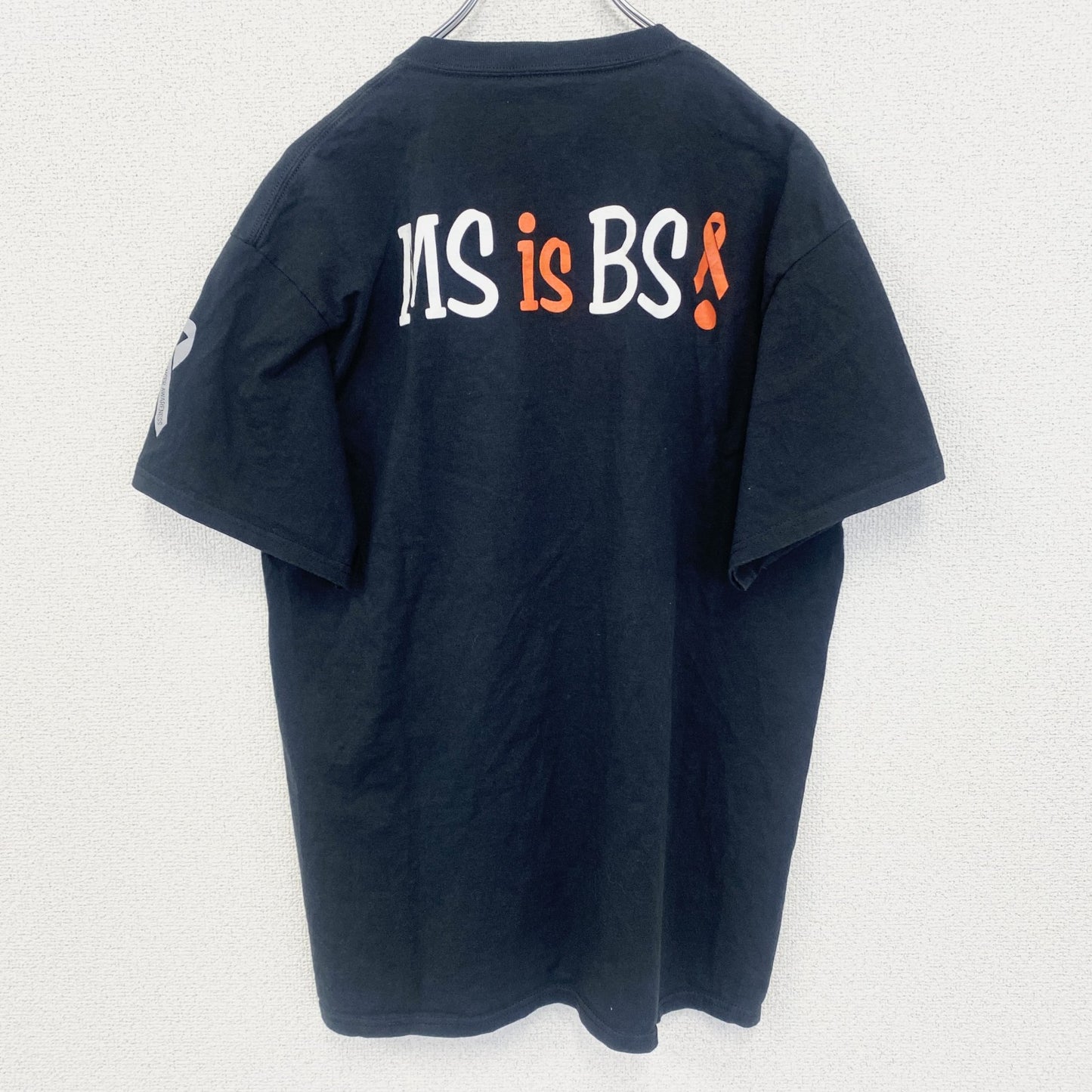 古着 used　PORT&COMPANY　半袖プリントTシャツ　Mad‘s Last Nerve　クルーネック　黒　Lサイズ