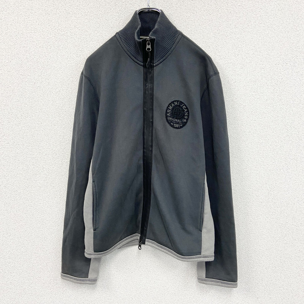 ARMANI JEANS 　アルマーニ ジーンズ　フルジップスウェットジャケット　ダークグレー　Mサイズ　