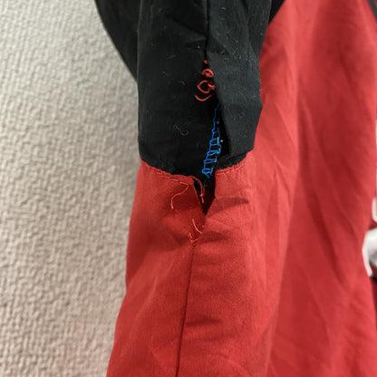 58 SPORTS　ナイロンプルオーバージャケット　アーチプリント　ポケット付き　刺繍ロゴ　デカロゴ　赤　レッド　Lサイズ