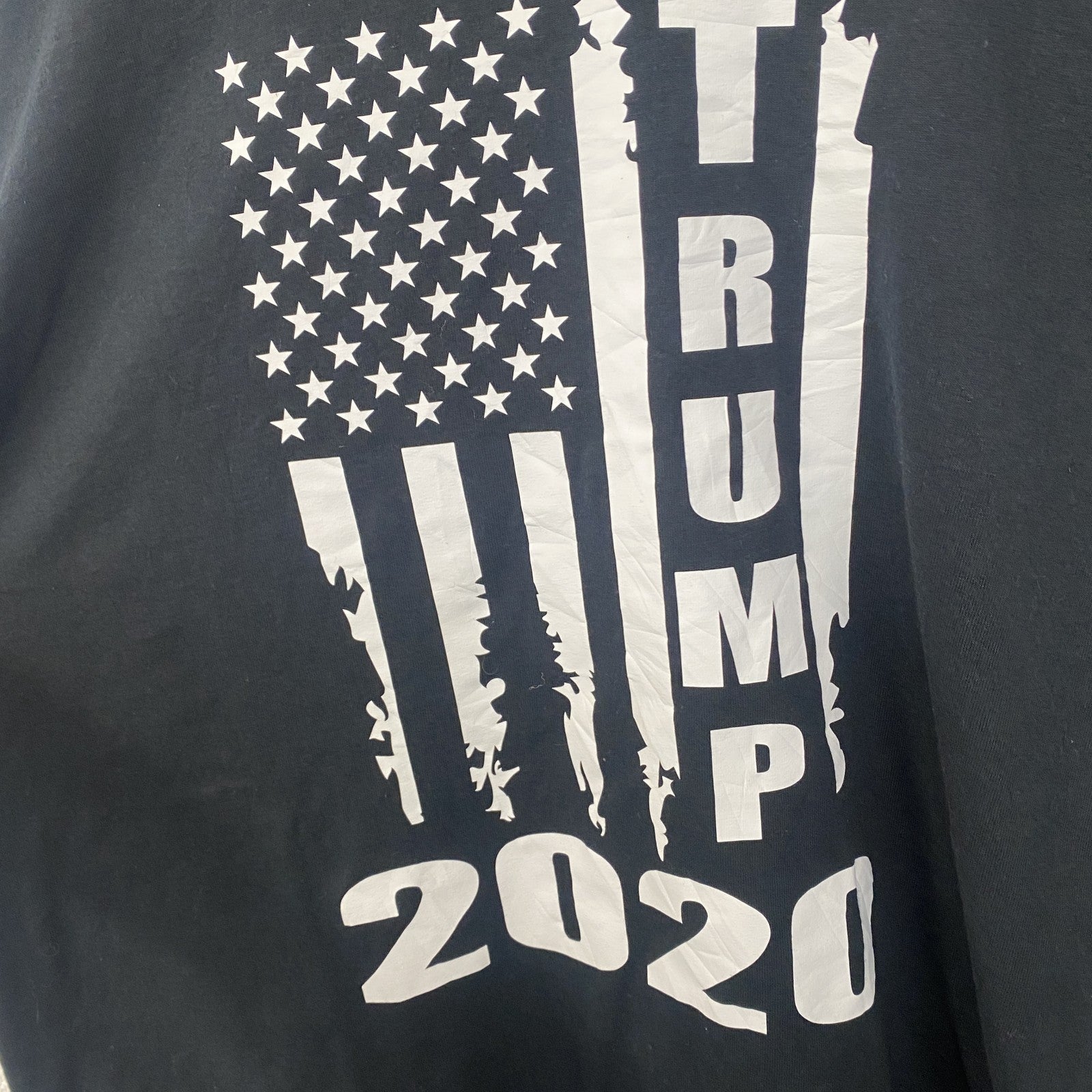 古着 used　JERZEES　半袖プリントTシャツ　ドナルド・トランプ　TRUMP　2020　クルーネック　黒　XLサイズ