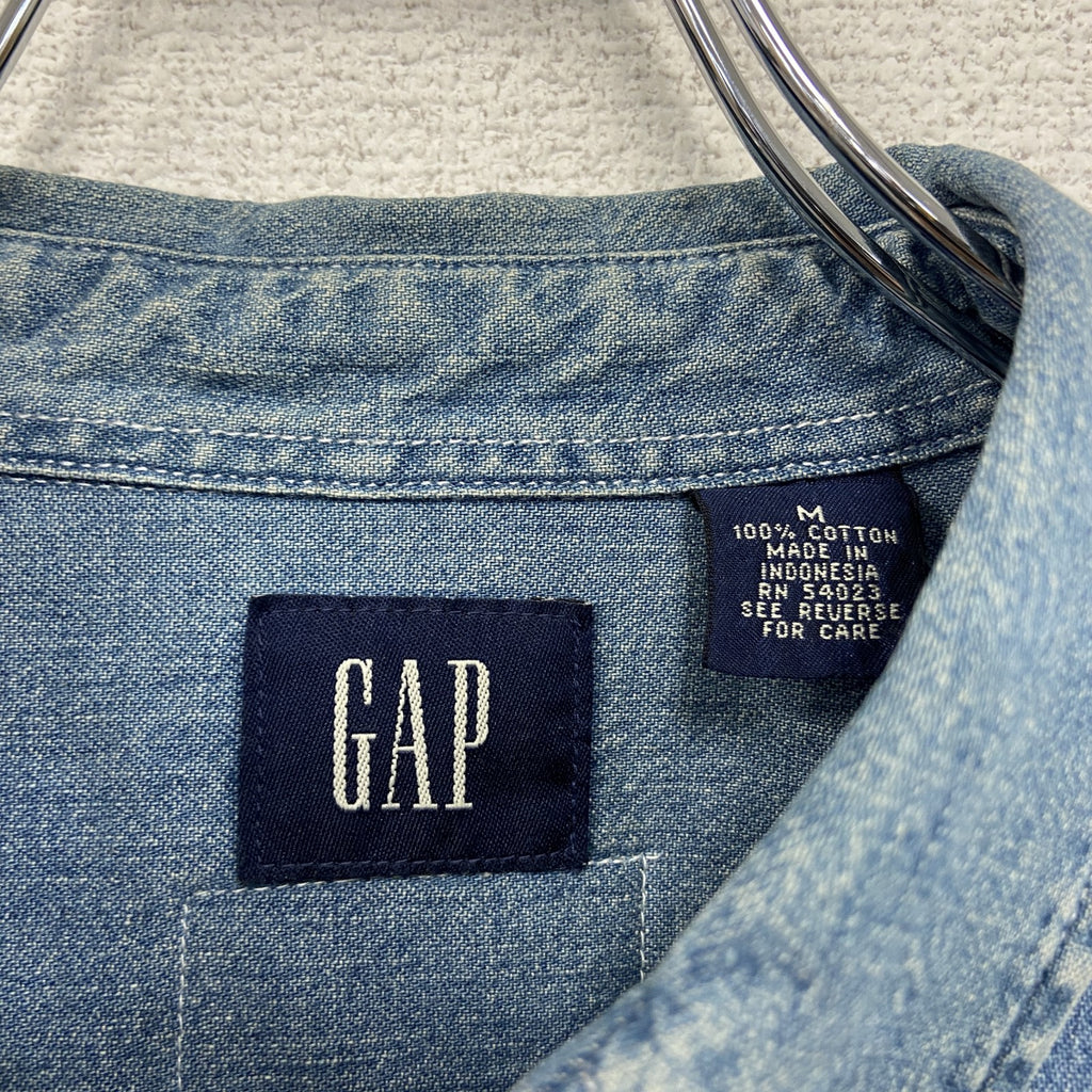 90s～　OLD GAP　オールドギャップ　ボタンダウンデニムシャツ　ヴィンテージ　インディゴ　Mサイズ
