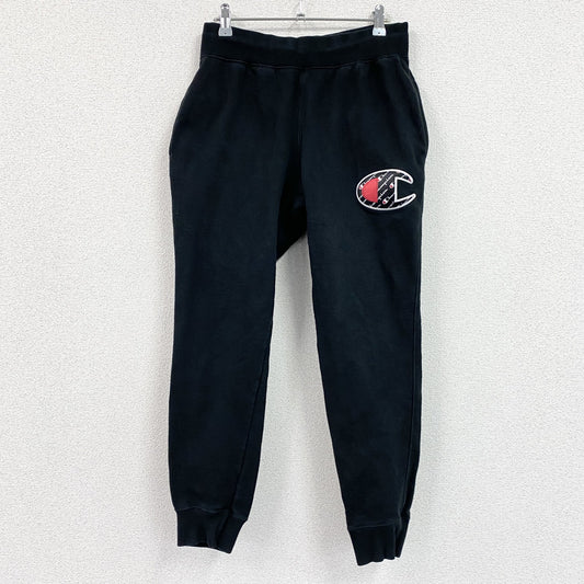 Champion　チャンピオン　リバースウィーブ　スウェットパンツ　ヘビーウエイト　デカロゴ　現行　黒　ブラック　Mサイズ
