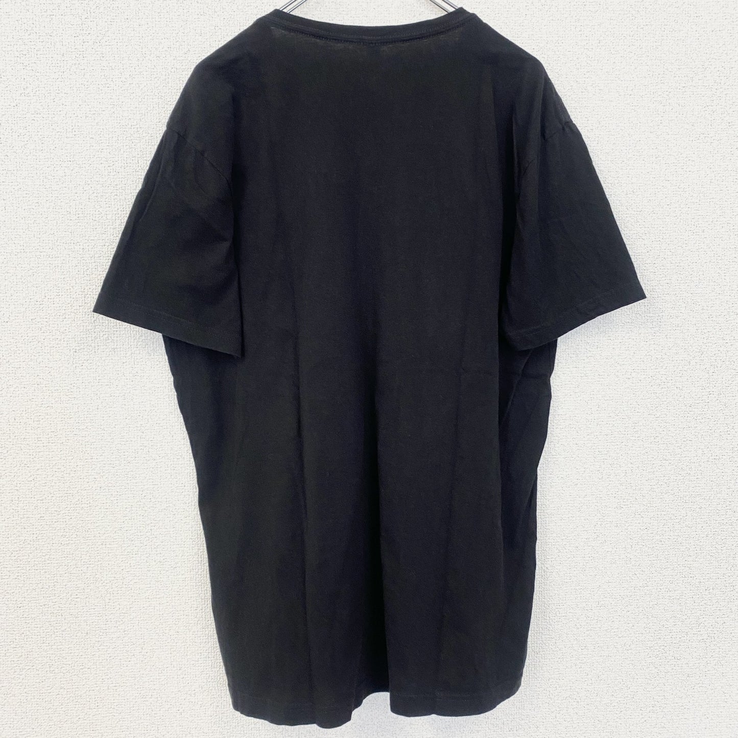 古着 used　NEXT LEVEL APPAREL　半袖プリントロゴTシャツ　レトロデザイン　Vネック　黒　ブラック　Lサイズ